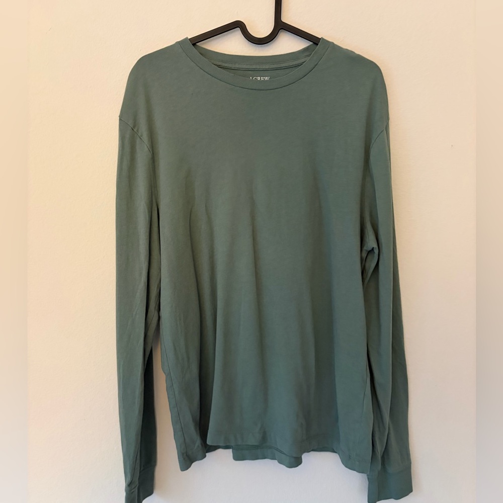 Jcrew Long-Sleve T-Shirt in Green